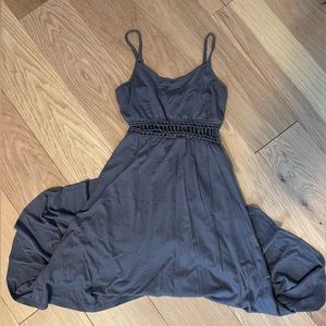 M Derek Heart cutout grey high low dress